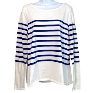 Boden Womens Ella Breton‎ Stripe Long Sleeve Top Size 14 Coastal Nautical Preppy